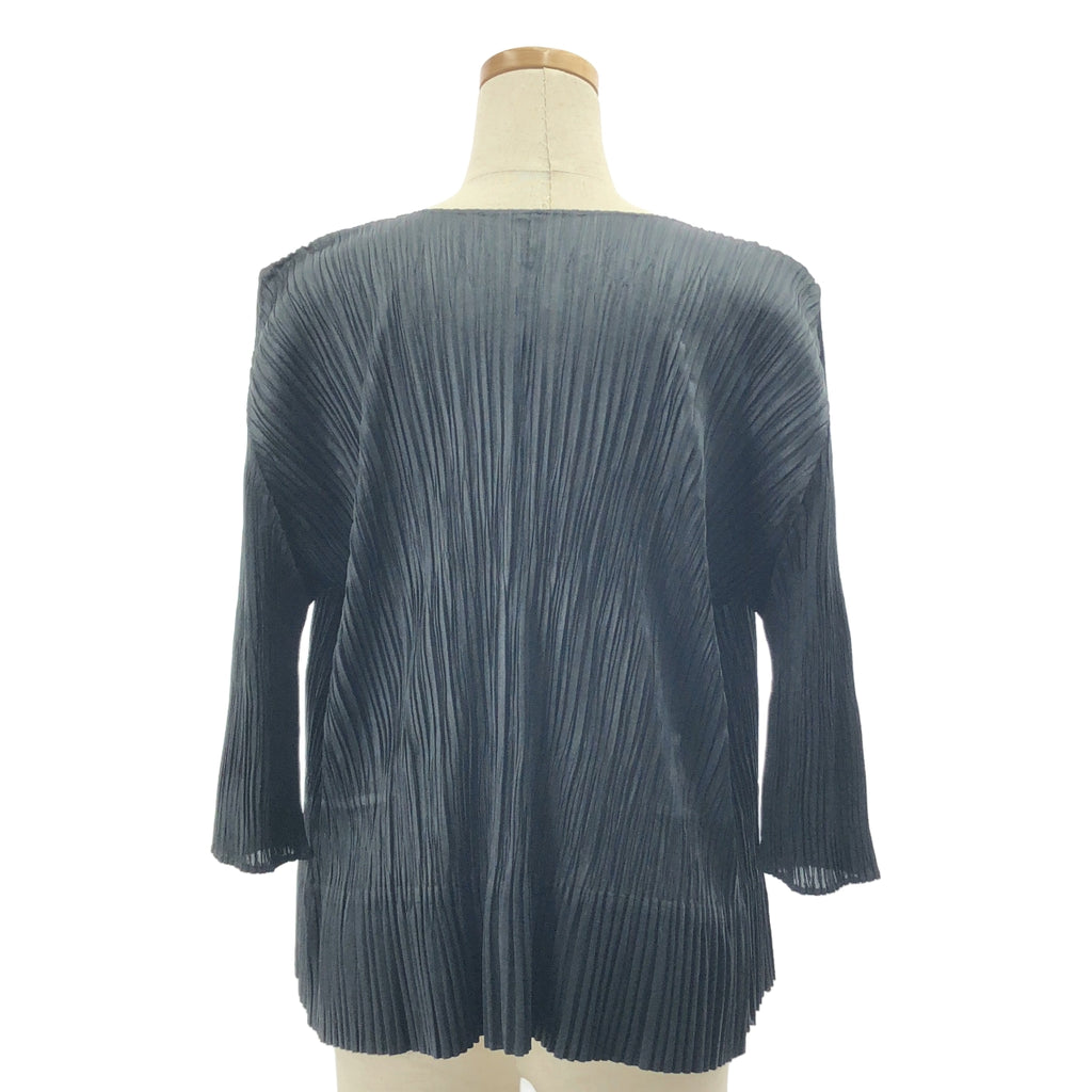 PLEATS PLEASE ISSEY MIYAKE / 플리츠 플리즈 이세이 미야케 | 버튼리스 플리츠 가디건 | 3 | 블랙 | 여성