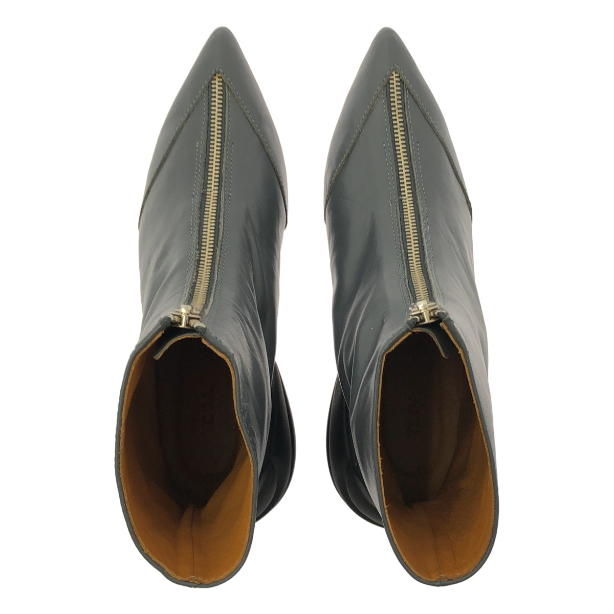 TOGA | 尖頭皮革拉鍊靴 | 尺寸 23.5 |