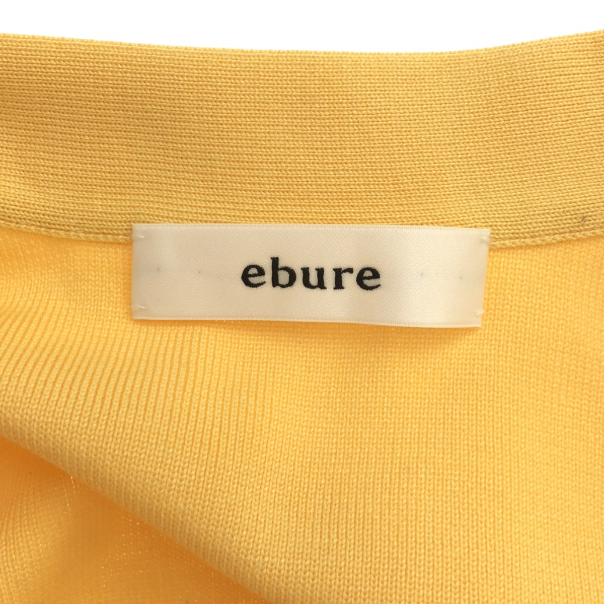 [狀況良好] ebure | Ensemble 絲綢混紡高密度 V 領針織開襟衫/針織背心 |橙色 |女性的