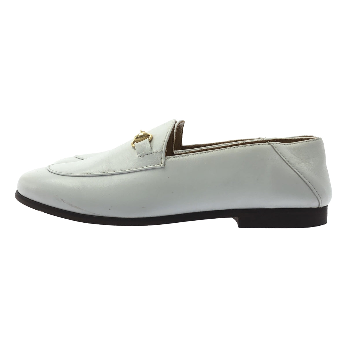 【成色極佳】CAMINANDO | x nano universe 聯名款獨家真皮馬銜扣樂福鞋 | 6碼 | 白色 | 女款