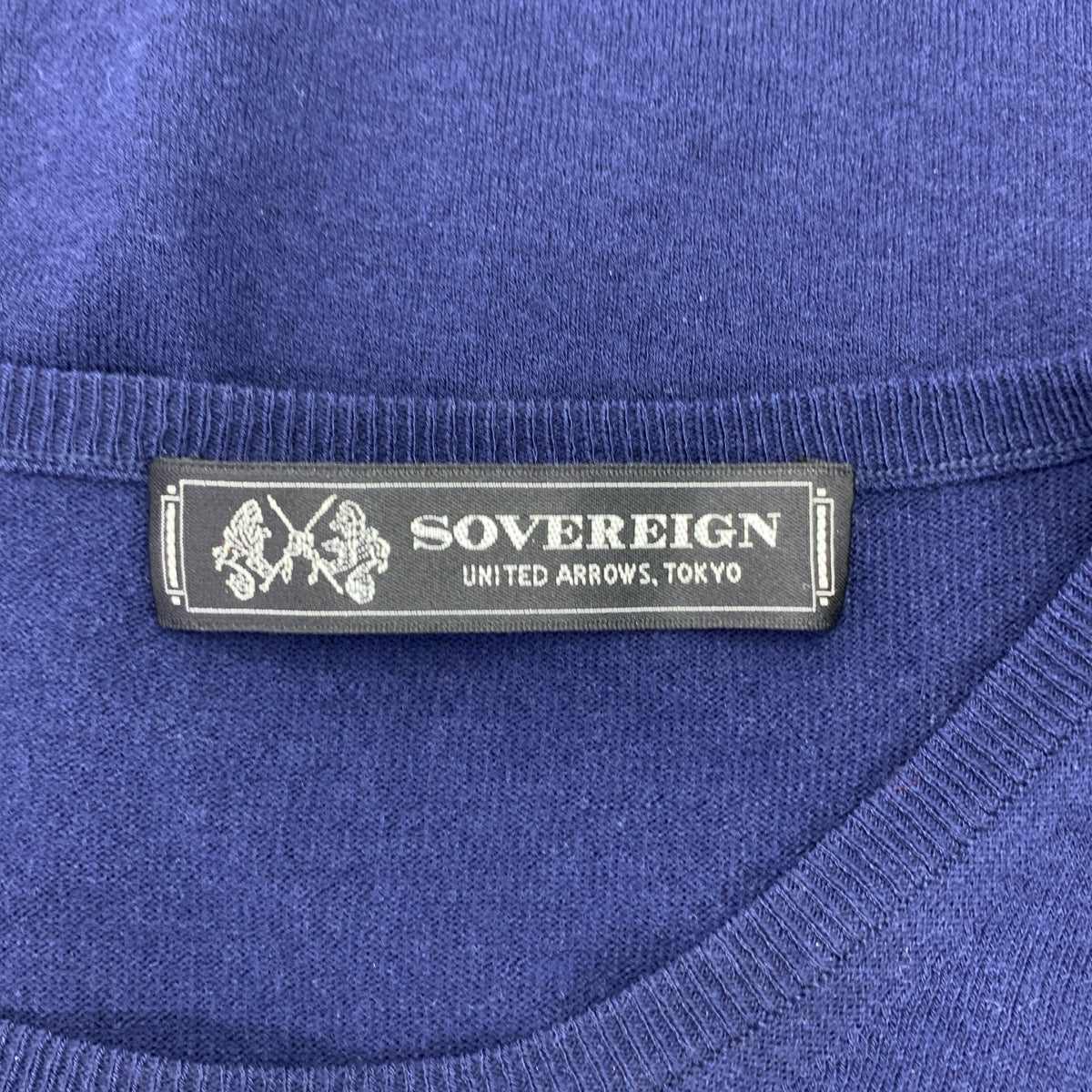 Sovereign / 소블린 | 하이 게이지 울 크루 넥 니트 | 46 | 네이비 | 남성