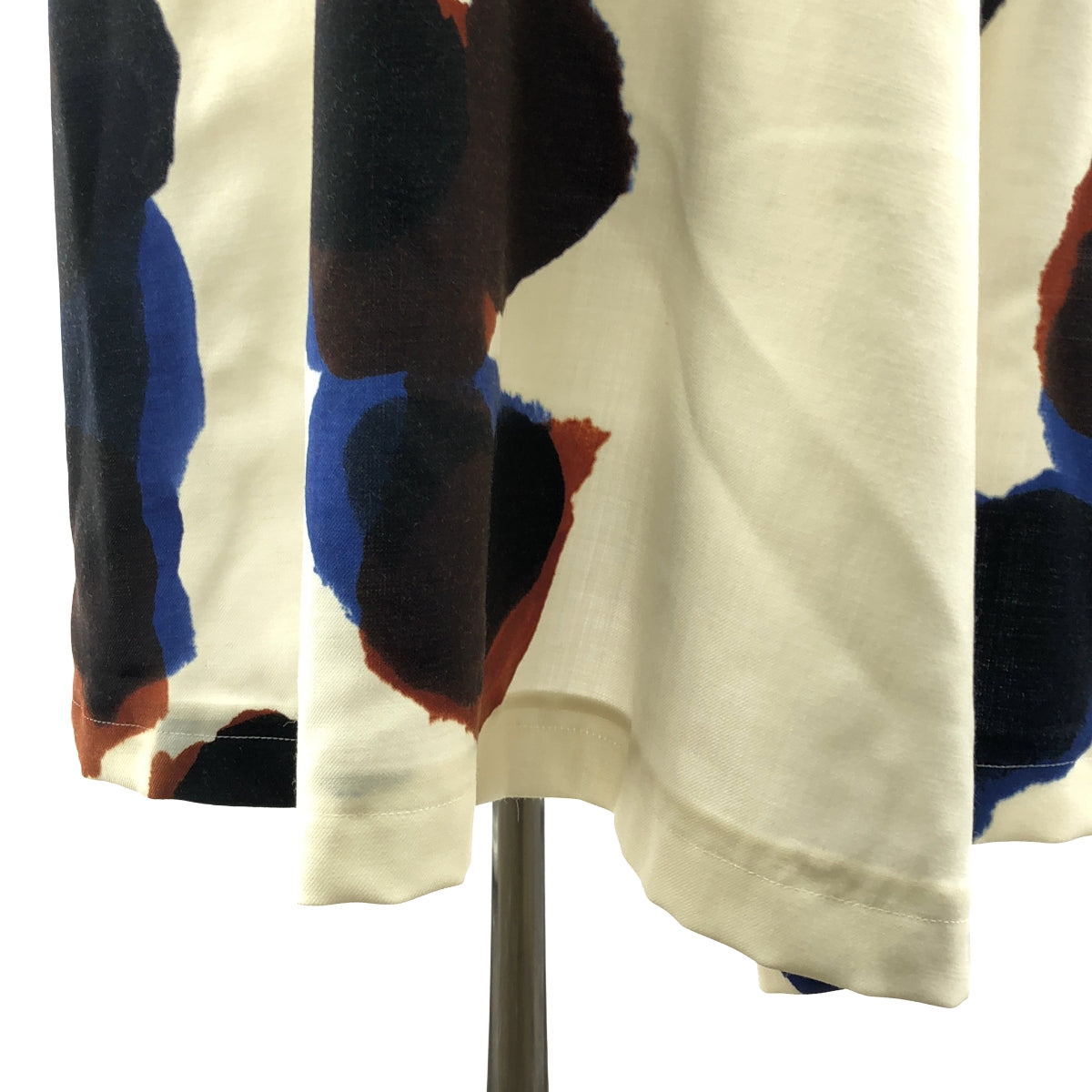 [狀況良好] Y's / Y's Yohji Yamamoto | 2021AW | 羊毛維耶拉模糊 S 點印花後開衩垂墜連身裙 無袖羊毛連身裙 | 1 | 灰白色 | 女裝