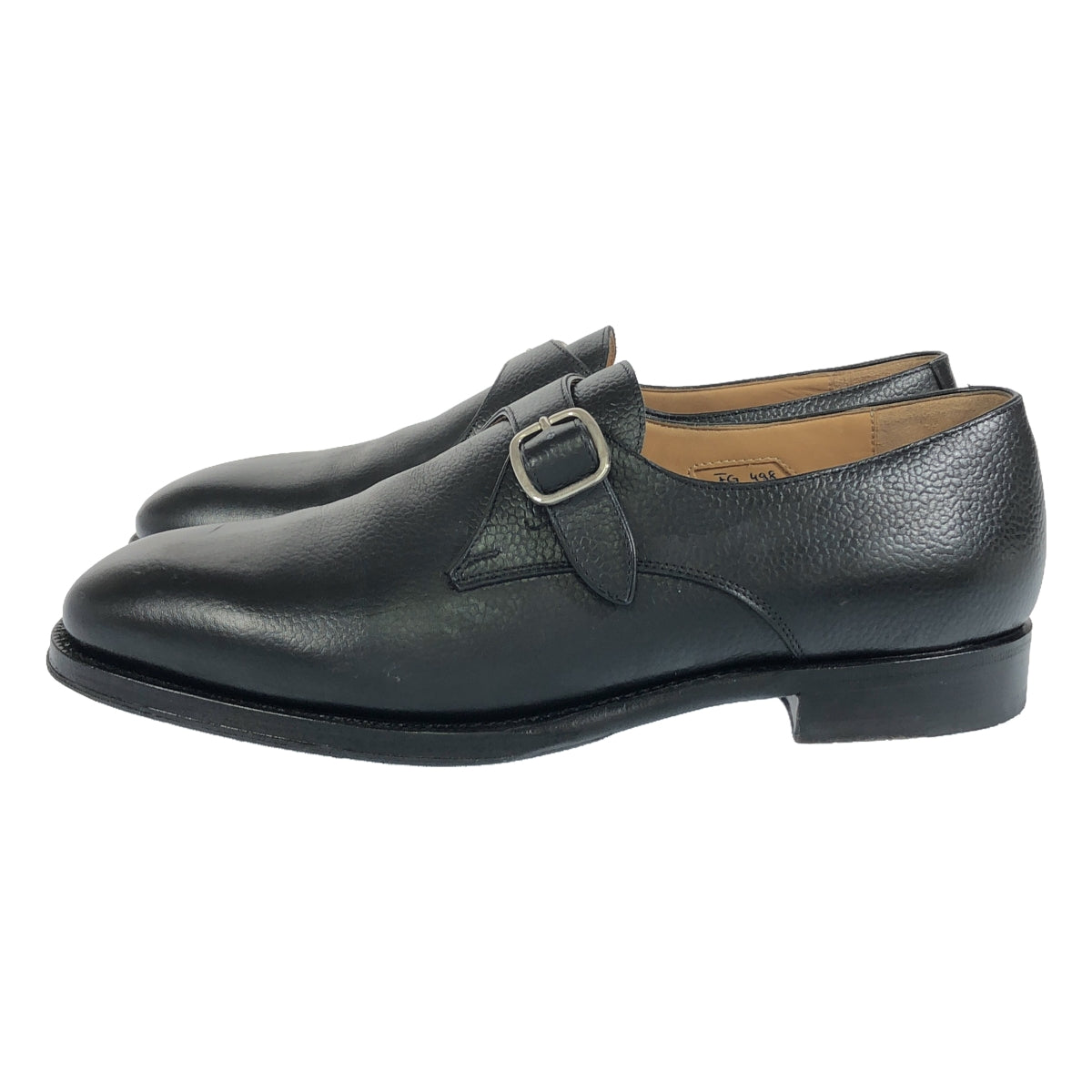 F.LLI. Giacometti | Grained leather single monk strap dress shoes / leather shoes | 41 | Men's