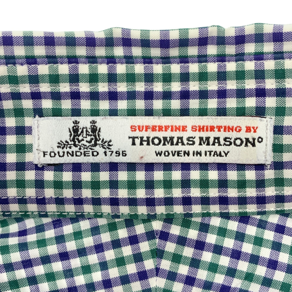 × THOMAS MASON / トーマス メイソン | チェック ロゴボタン シャツ | M | メンズ