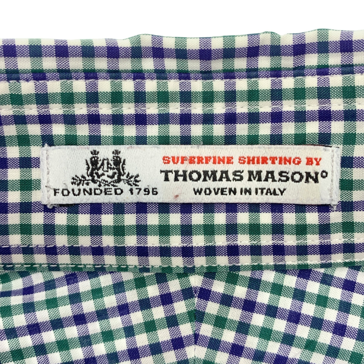 × THOMAS MASON / トーマス メイソン | チェック ロゴボタン シャツ | M | メンズ