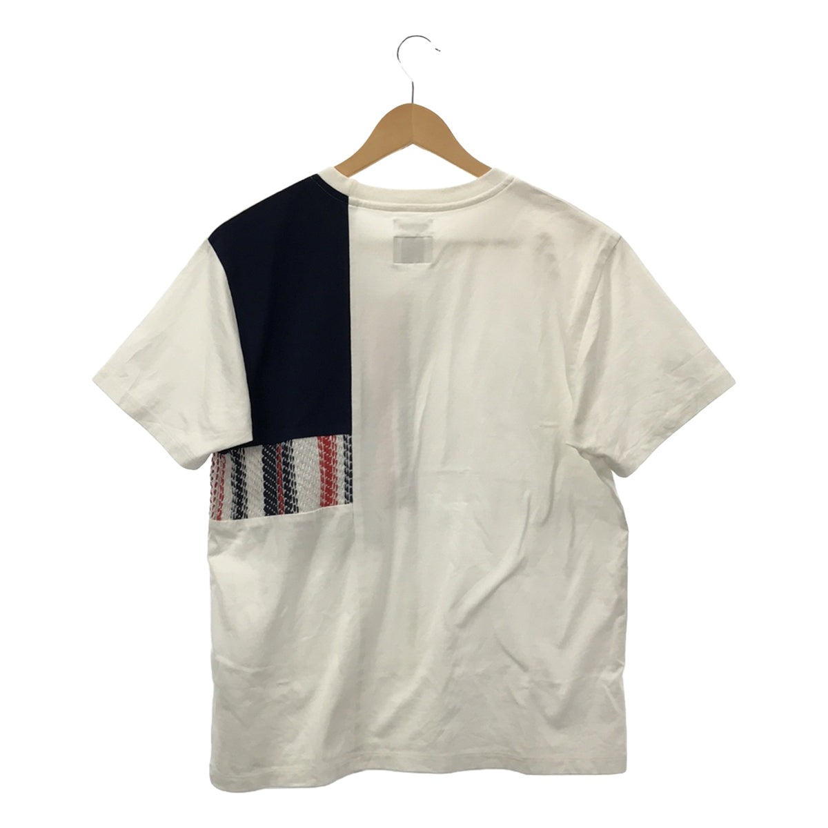 Coohem / コーヘン | SUMMER STRIPE TWEED T-SHIRT ニット切替 ポケットTシャツ | M | ホワイト | メンズ