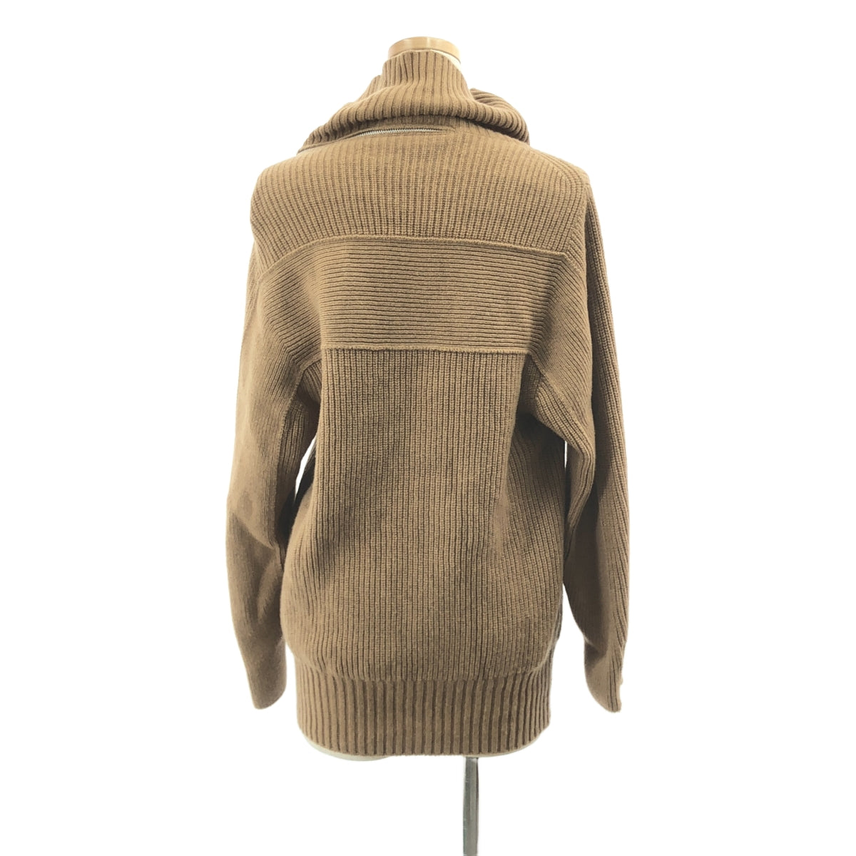 sacai | 2023 秋冬 | 高領拉鍊針織毛衣 | 1 碼 | 棕色 | 女款