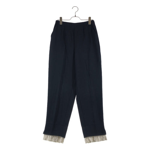 ENFOLD / エンフォルド | ウール ナイロン レイヤードギャザー  