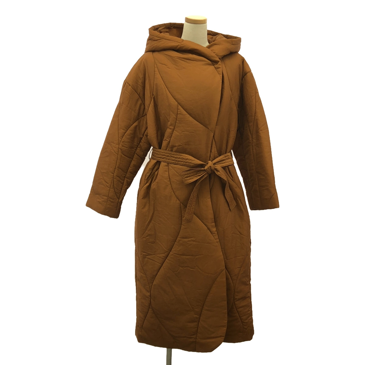 【新品】  AMERI / アメリ | WAVE STITCH HEAT POLAK LONG COAT ポラック ロング コート | S | キャメル | レディース