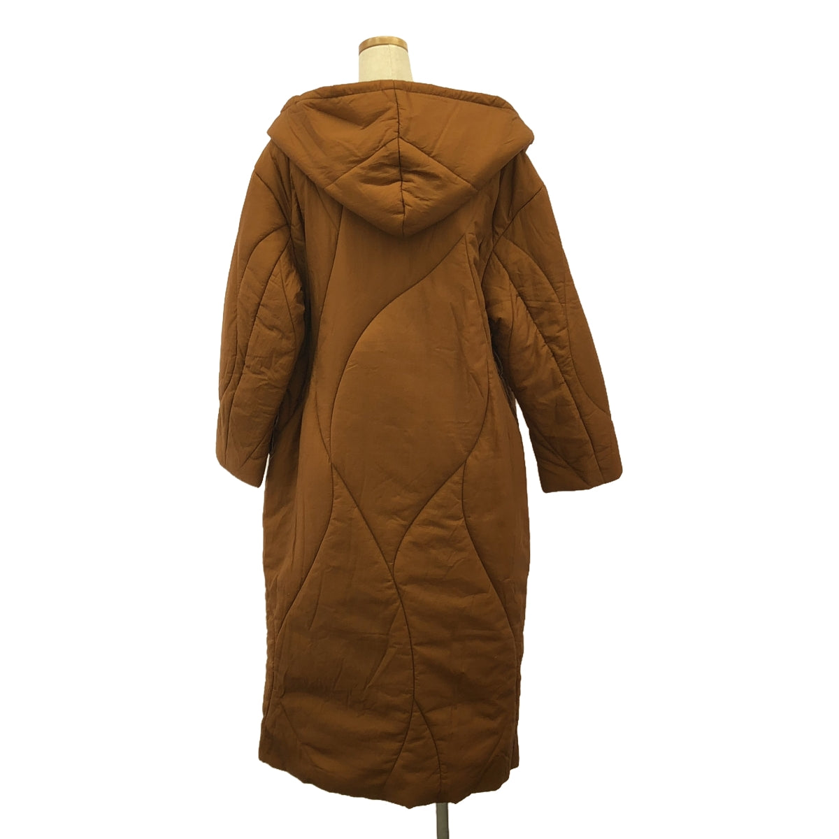 【新品】  AMERI / アメリ | WAVE STITCH HEAT POLAK LONG COAT ポラック ロング コート | S | キャメル | レディース