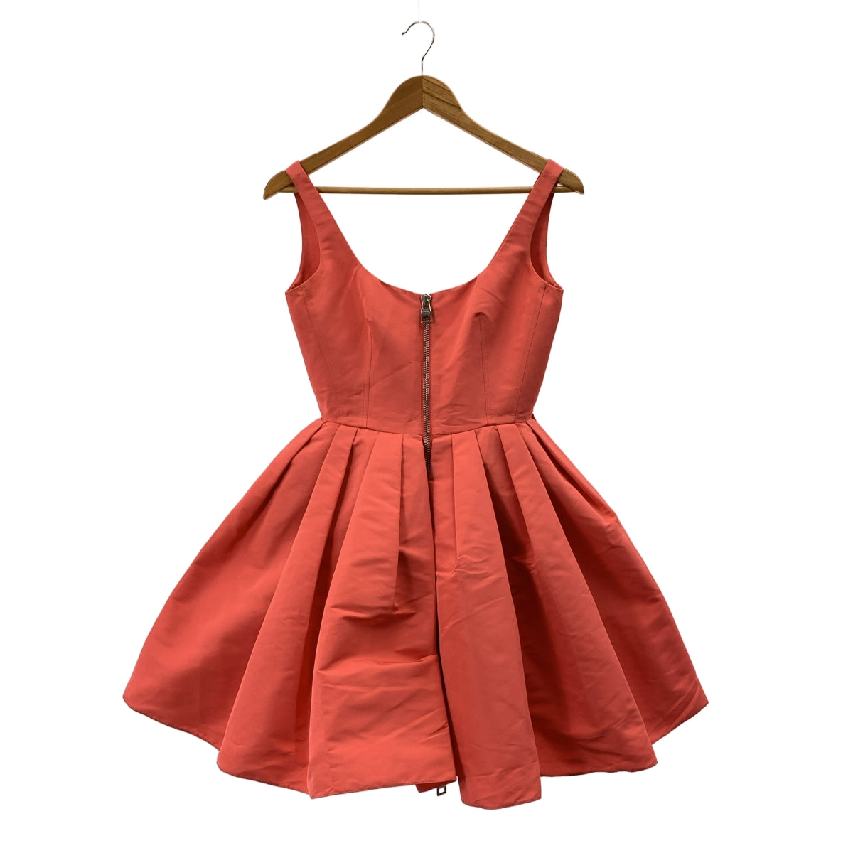 ALEXANDER MCQUEEN / アレキサンダーマックイーン | フロントジップ タック プリーツ ノースリーブワンピース | 38 | レディース