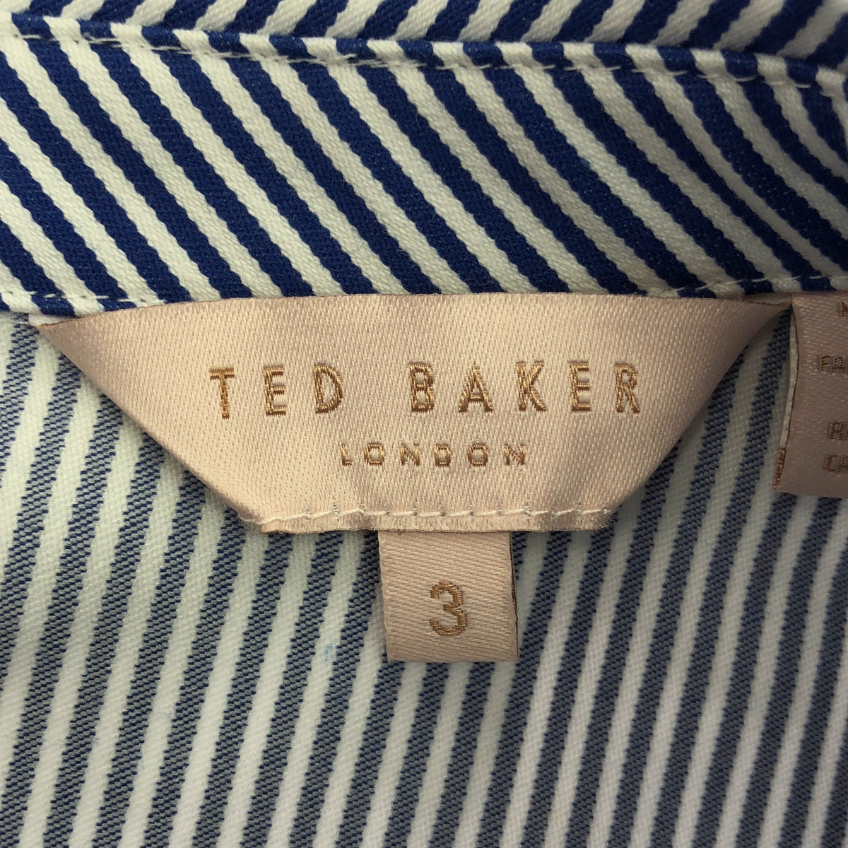TED BAKER / テッドベーカー | フリル ストライプ デザイン ブラウス | 3 | ブルー/ホワイト | メンズ