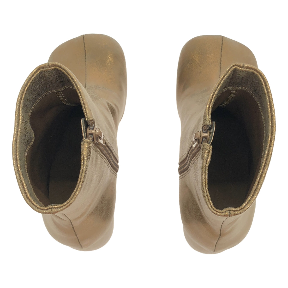 [全新] TODAYFUL |方形短靴 |尺寸 36 |黃金 |女性的