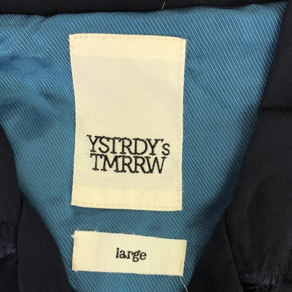 YSTRDY'S TMRRW / イエスタデイズトゥモロー | レーヨン グラフィックプリント オープンカラー半袖シャツ | L | ネイビー | メンズ