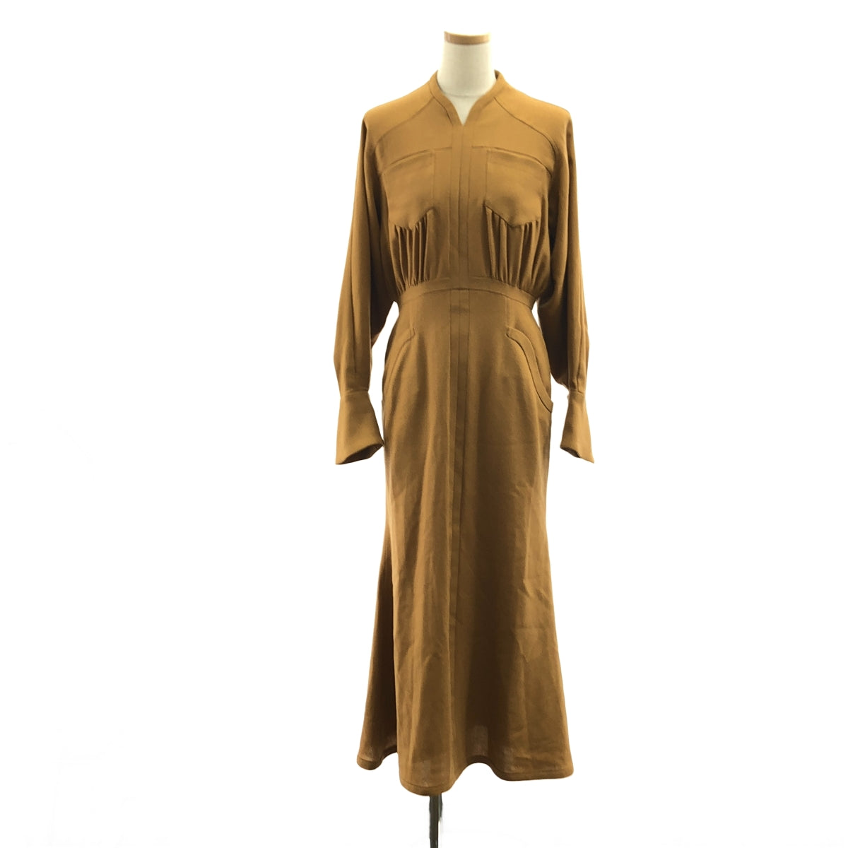 Mame Kurogouchi / 마메쿠로고우치 | Wool Georgette Flare Dress 울 조젯 원피스 | 2 |