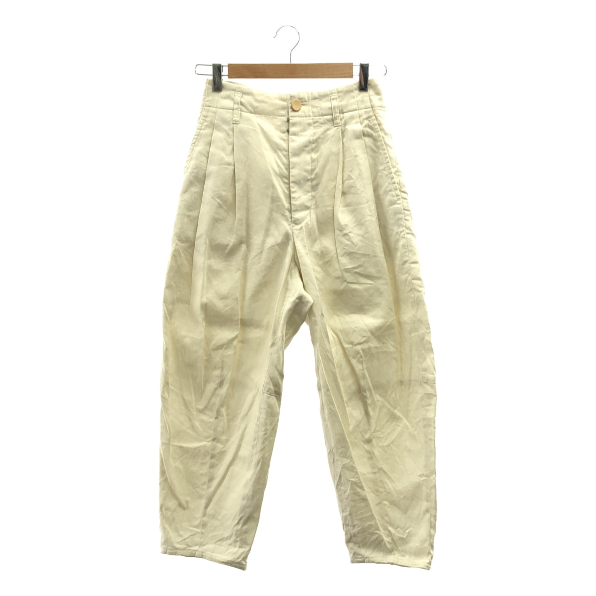 ASEEDONCLOUD / アシードンクラウド | Sakurashi Trousers リネン タック パンツ | XS | ホワイト | レディース