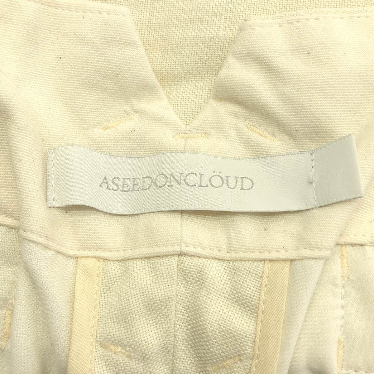 ASEEDONCLOUD / アシードンクラウド | Sakurashi Trousers リネン タック パンツ | XS | ホワイト | レディース