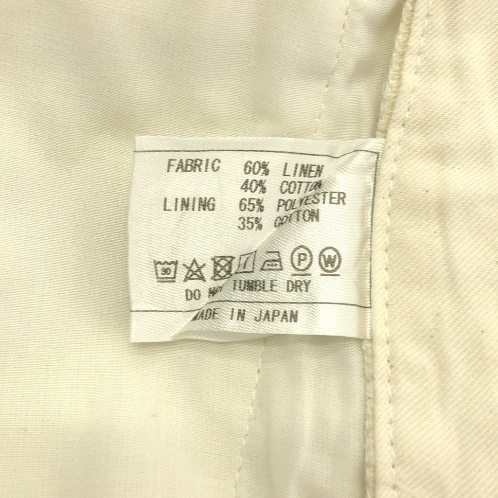 ASEEDONCLOUD / アシードンクラウド | Sakurashi Trousers リネン タック パンツ | XS | ホワイト | レディース