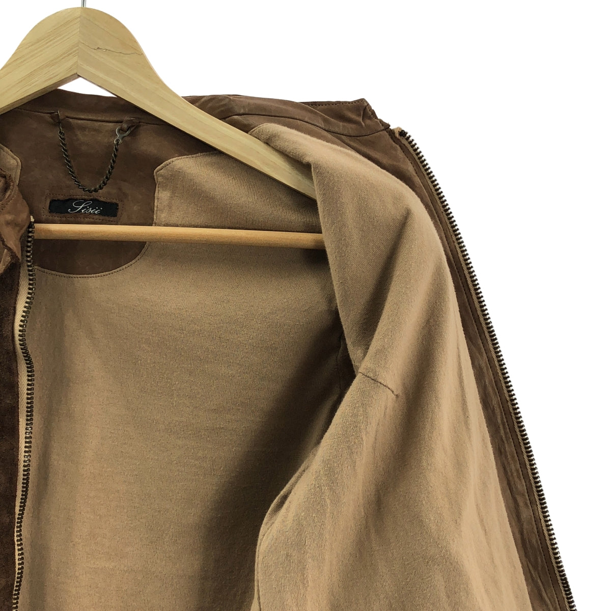 Sisii | 全襯裡牛皮單排扣騎士夾克 | XS | 棕色 | 女款