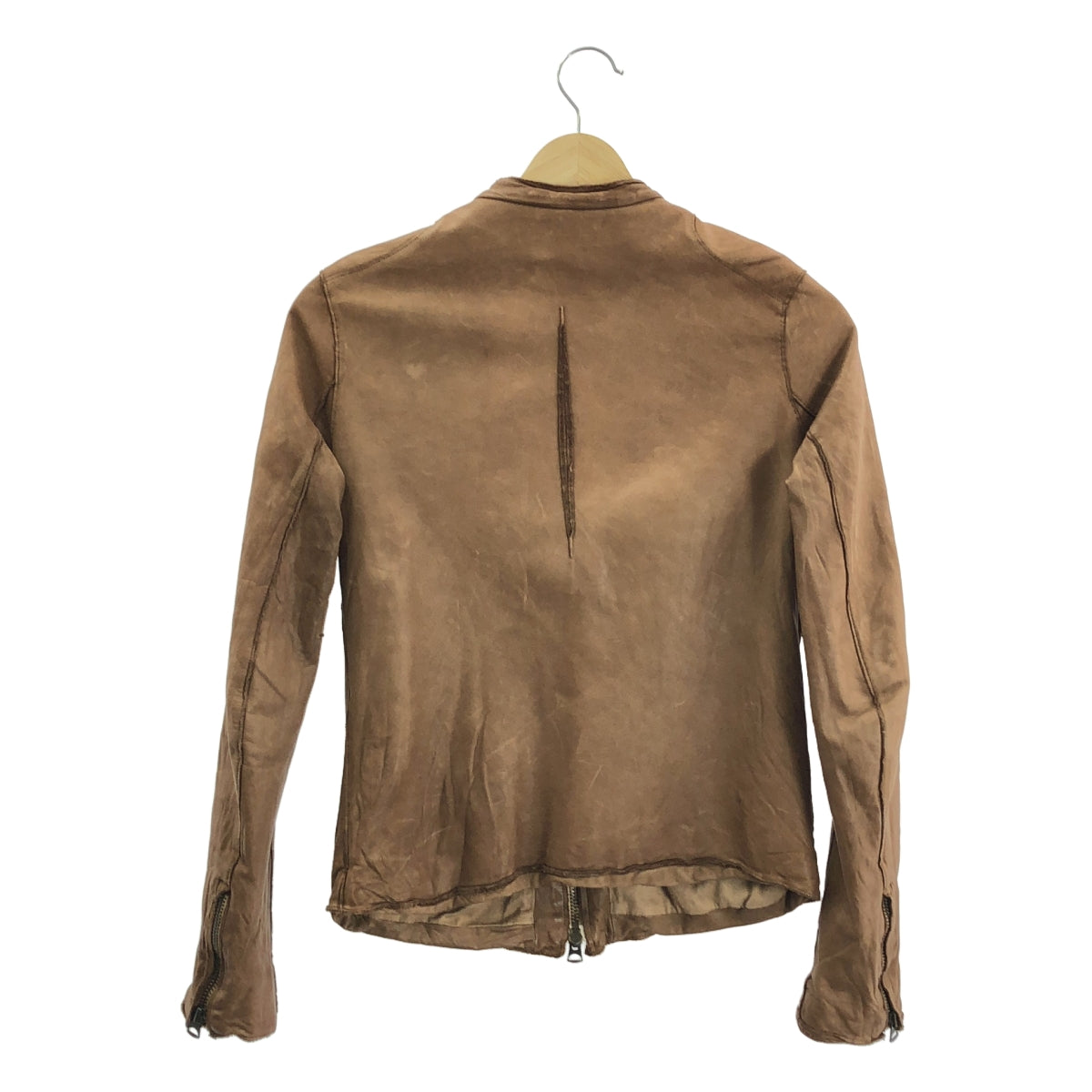 Sisii | 全襯裡牛皮單排扣騎士夾克 | XS | 棕色 | 女款