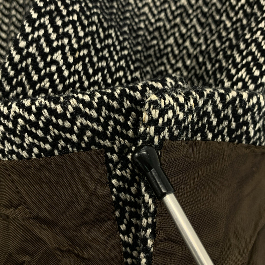 kolor / カラー | リネン ウール カシミヤ ツイード ダブル チェスターコート | 1 | ブラック系 | メンズ