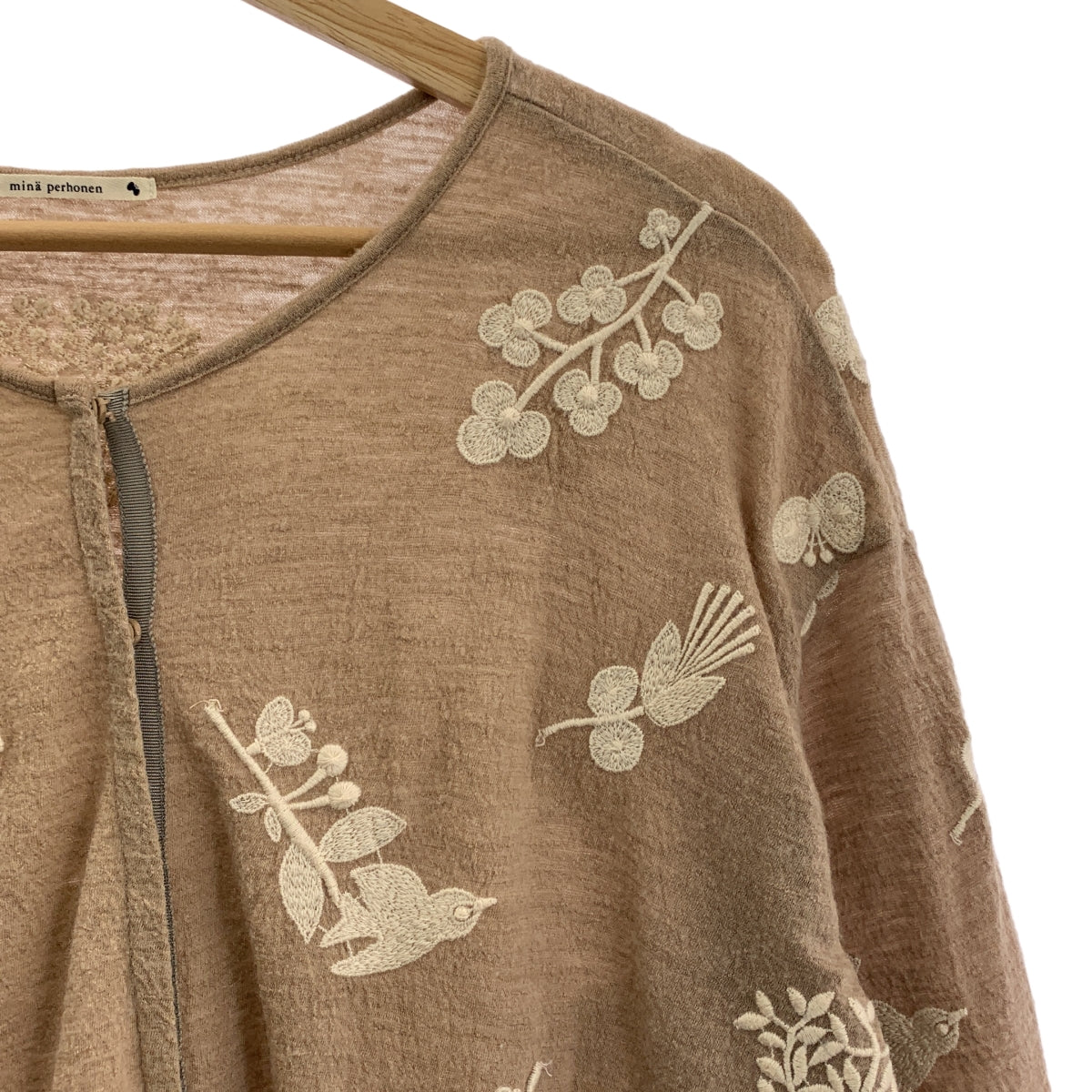 mina perhonen / ミナペルホネン | forest parade ウール エンブロイダリー カーディガン | 38 | レディース