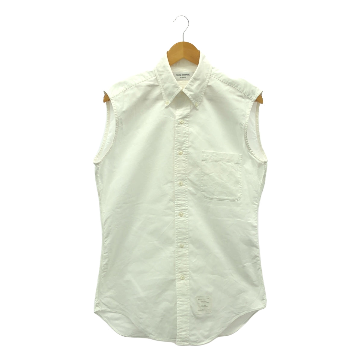 THOM BROWNE | Sleeveless button-down Oxford shirt | 2 | Men's