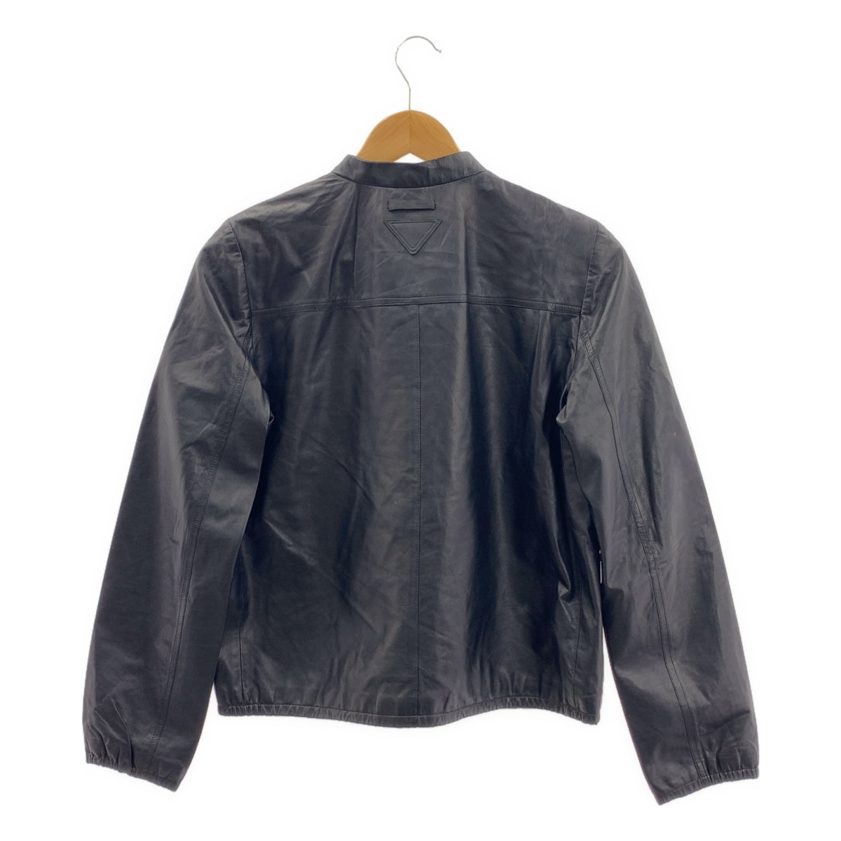 PRADA / 프라다 | 양가죽 램 가죽 지퍼 재킷 블루존 / 총 안감 | 38 | 여성