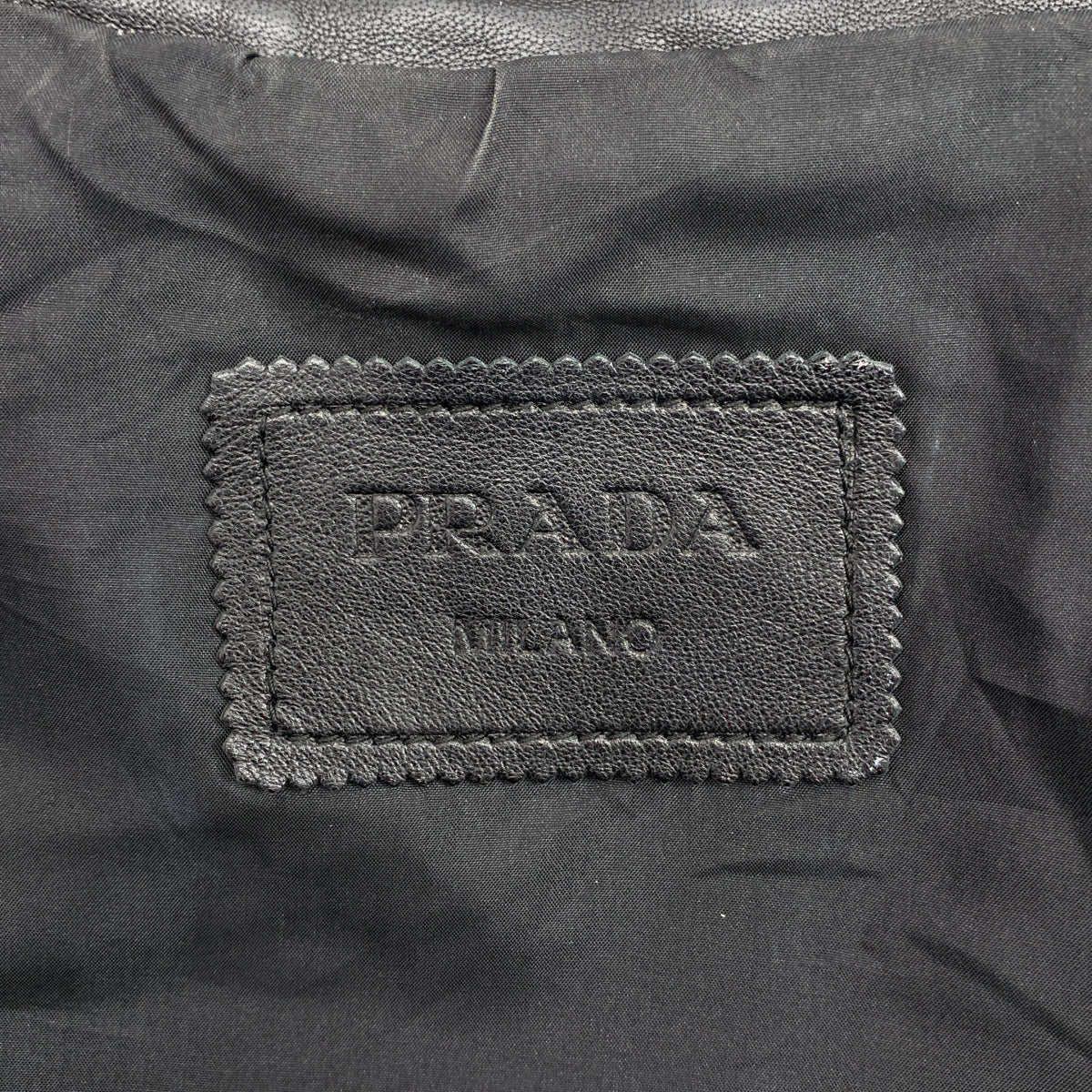 PRADA / 프라다 | 양가죽 램 가죽 지퍼 재킷 블루존 / 총 안감 | 38 | 여성
