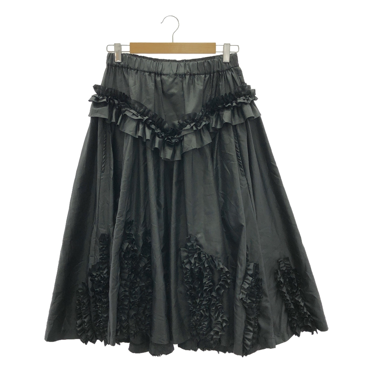 COMME des GARCONS | 2019AW | Polyester ruffle-embellished drawstring voluminous skirt | S | Women's