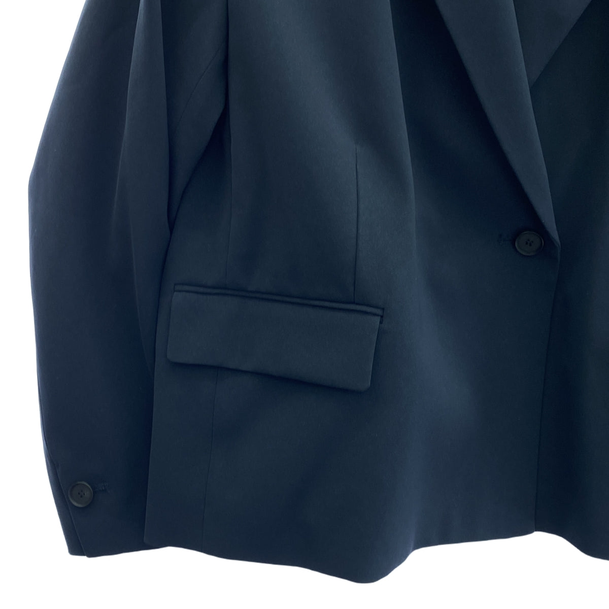 【美品】  FORFORMO / フォルフォルモ | Semi-double Short Jacket / ダブルジャケット / 総裏地 | 2 | ダークネイビー | レディース