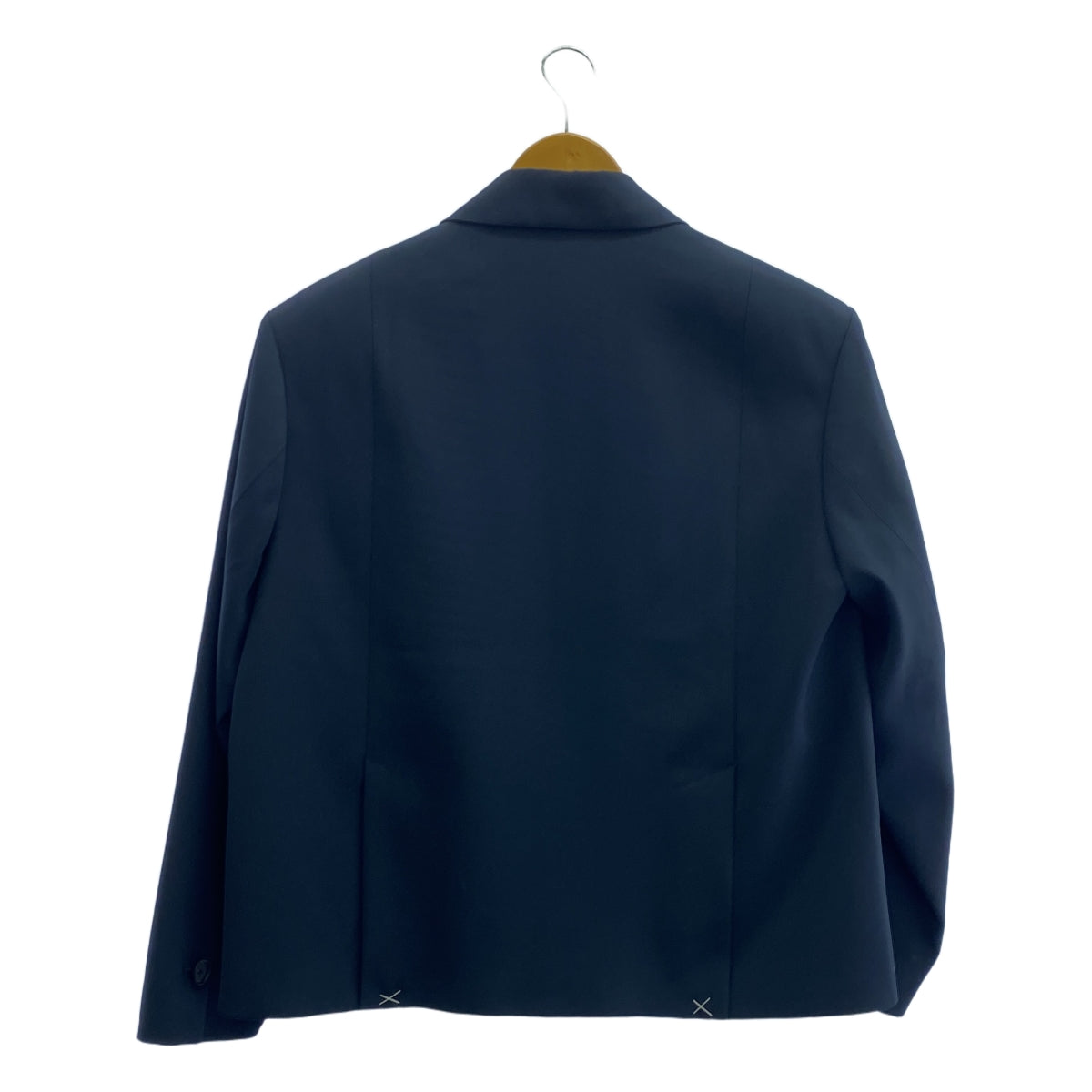【美品】  FORFORMO / フォルフォルモ | Semi-double Short Jacket / ダブルジャケット / 総裏地 | 2 | ダークネイビー | レディース