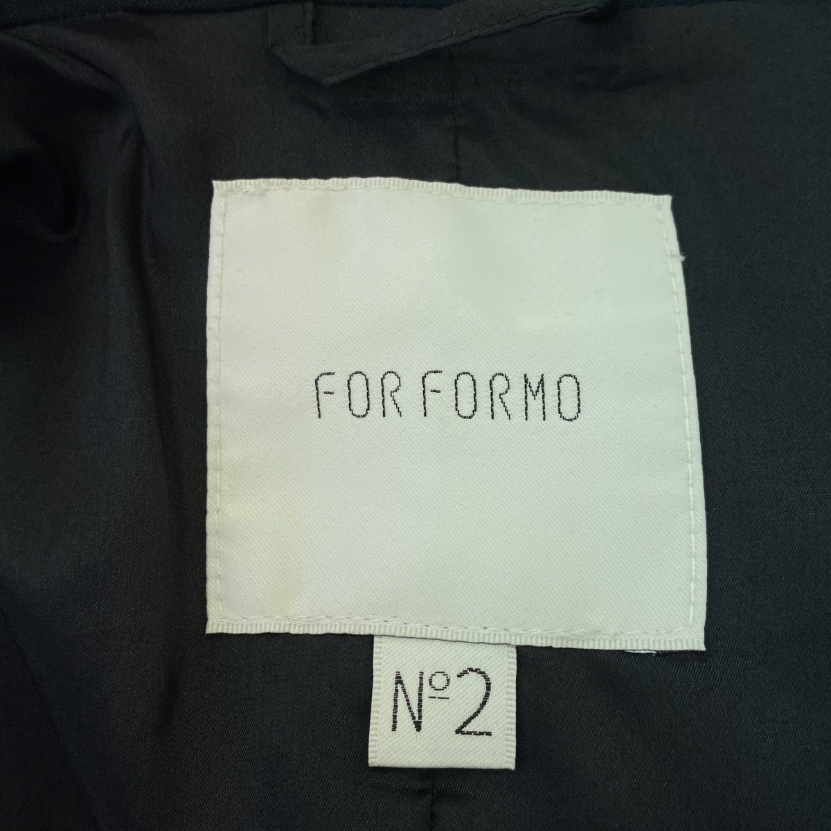 【美品】  FORFORMO / フォルフォルモ | Semi-double Short Jacket / ダブルジャケット / 総裏地 | 2 | ダークネイビー | レディース