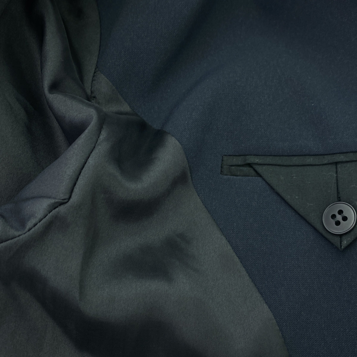 【美品】  FORFORMO / フォルフォルモ | Semi-double Short Jacket / ダブルジャケット / 総裏地 | 2 | ダークネイビー | レディース