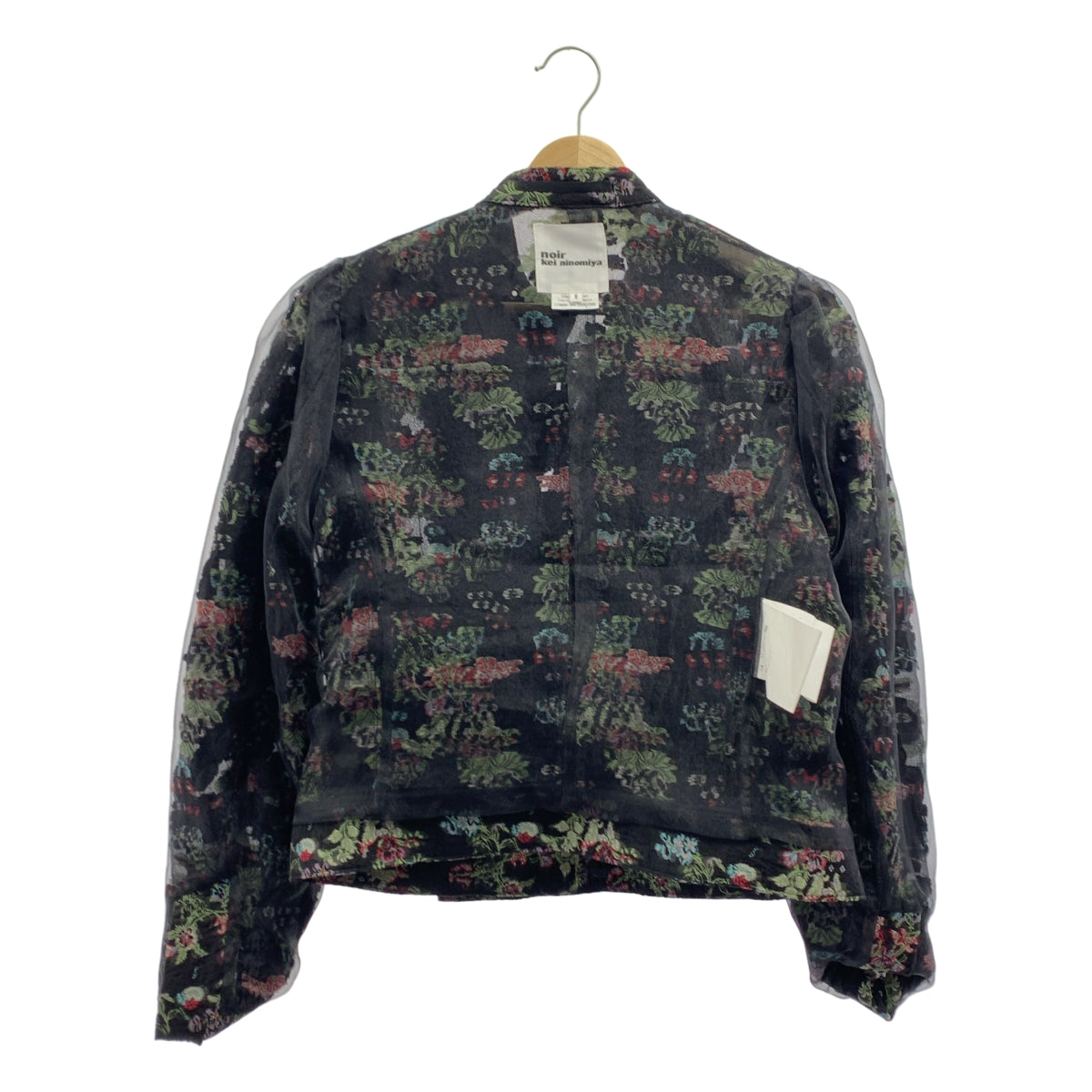 noir kei ninomiya | 2025秋冬系列 | 全印花提花中式外套，全薄紗襯裡 | S尺寸 | 女款
