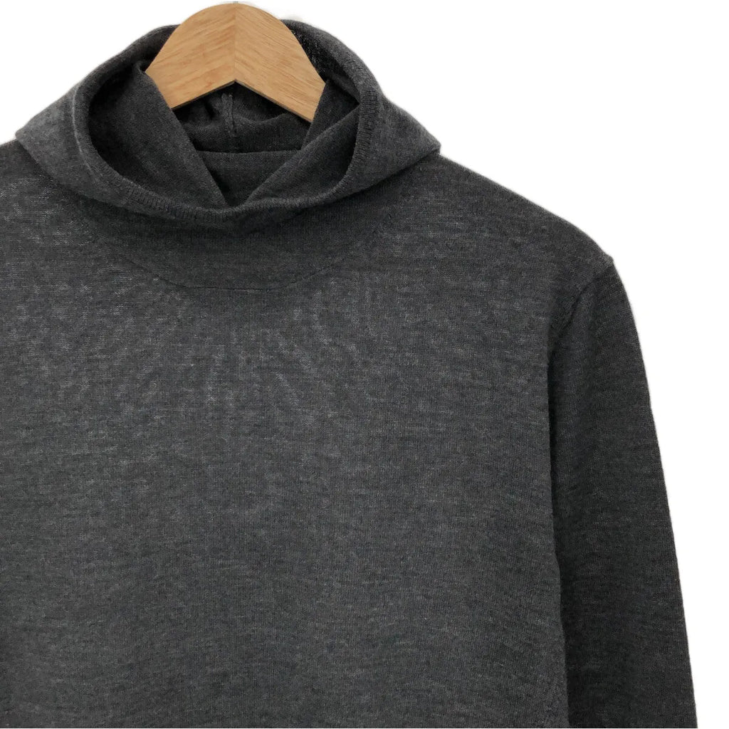 【新品】  Little $uzie / リトルスージー | 2023AW | Extra Fine Merino Wool Hooded Knit ウール フーデッドニット | One | Charcoal | レディース