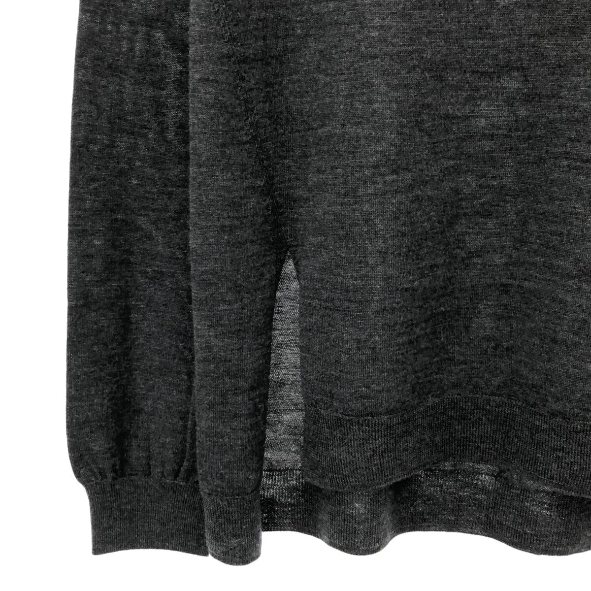 【新品】  Little $uzie / リトルスージー | 2023AW | Extra Fine Merino Wool Hooded Knit ウール フーデッドニット | One | Charcoal | レディース