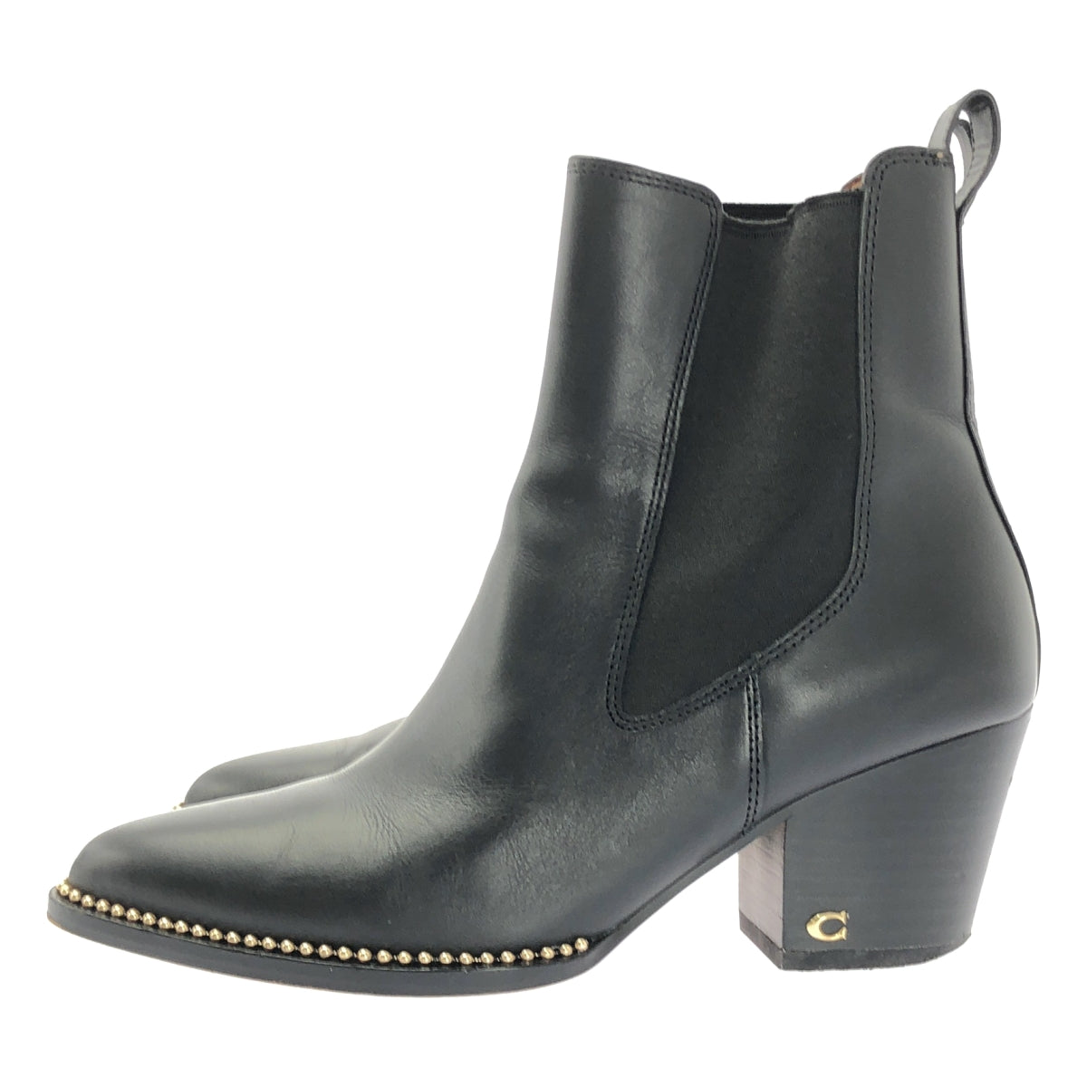 COACH / 코치 | CC786 귀걸이 사이드 고어 부티 짧은 부츠 | 6.5 |