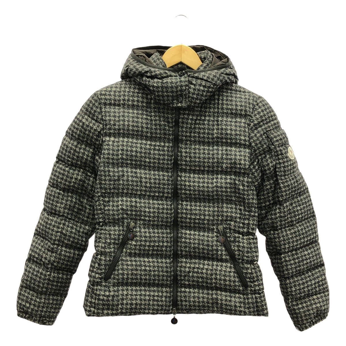 MONCLER / モンクレール | BADY 青山店限定 千鳥格子 ダウンジャケット | 1 | グレー | レディース
