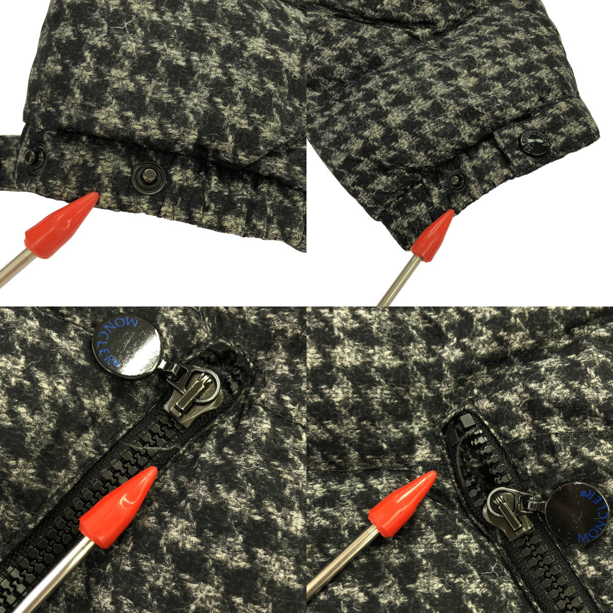 MONCLER / モンクレール | BADY 青山店限定 千鳥格子 ダウンジャケット | 1 | グレー | レディース