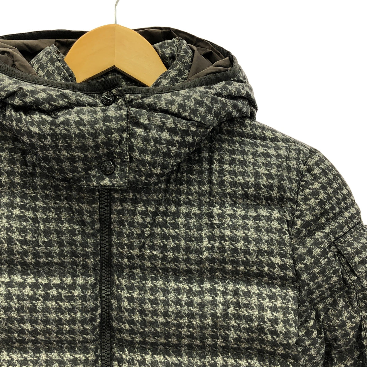 MONCLER / モンクレール | BADY 青山店限定 千鳥格子 ダウンジャケット | 1 | グレー | レディース