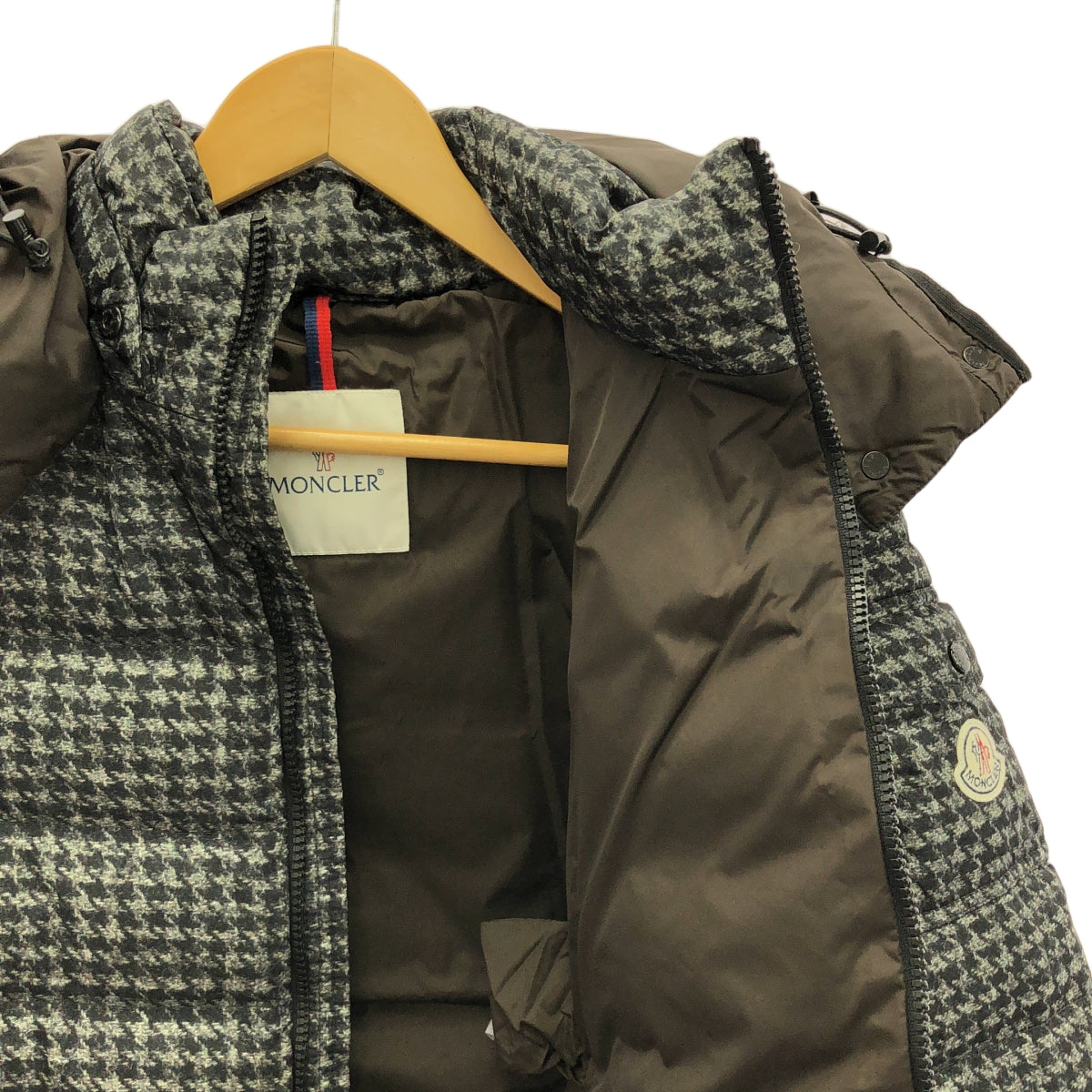 MONCLER / モンクレール | BADY 青山店限定 千鳥格子 ダウンジャケット | 1 | グレー | レディース