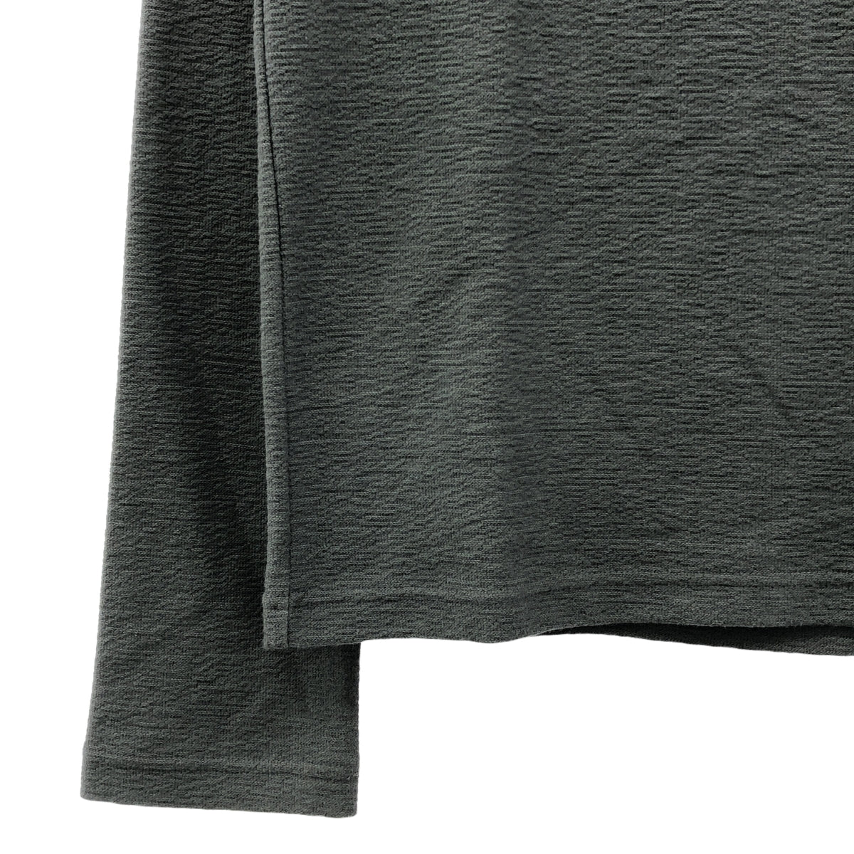 [品相良好] 約翰·勞倫斯·沙利文 / 約翰·勞倫斯·沙利文 | 2024SS |不均勻針織拉鍊船領上衣 | S |灰色 |男士