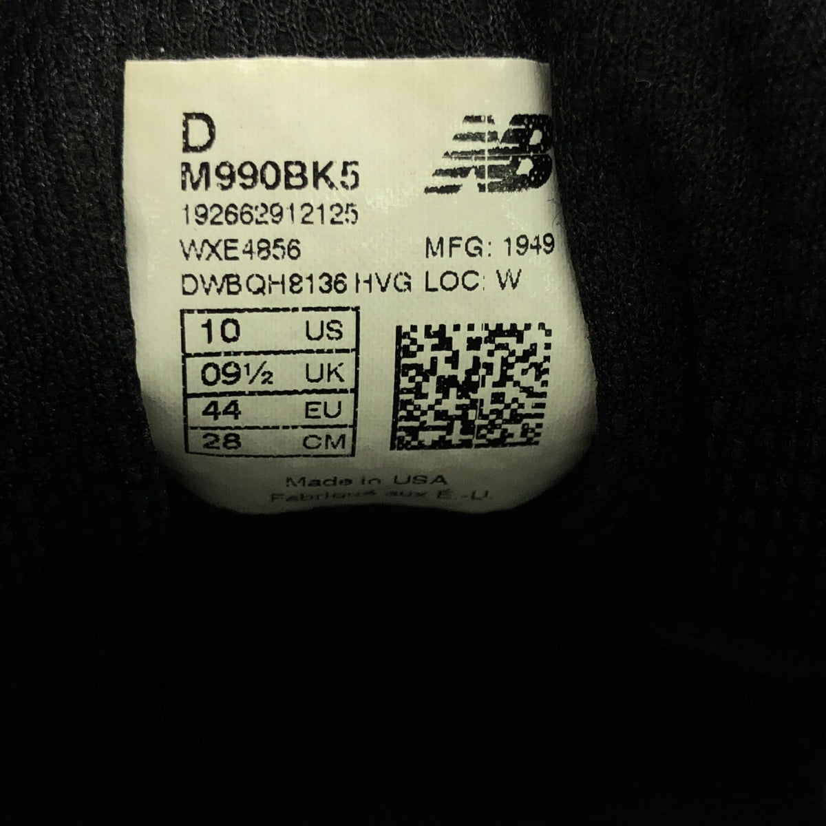 New Balance / ニューバランス | M990BK5 990 V5 スニーカー | 28 | BLACK/SILVER | メンズ