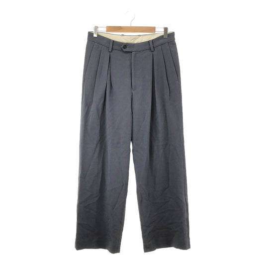 URU | 2023AW | HARD TWIST COTTON INVERTED PLEATS PANTS | 2 | Men's