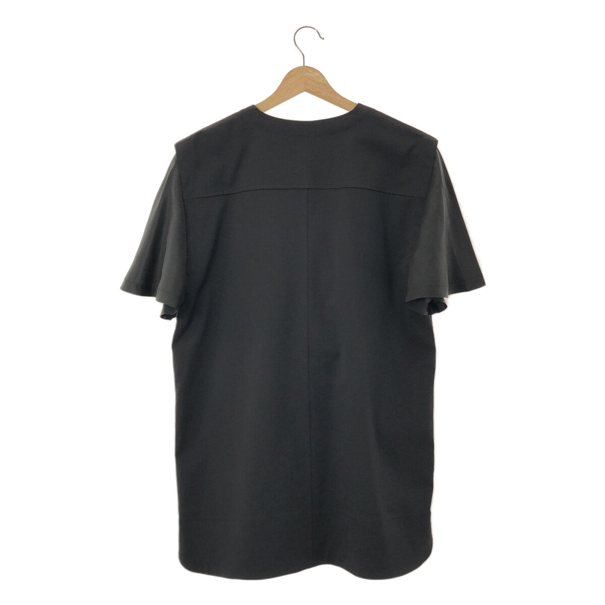 【美品】  TOGA PULLA / トーガプルラ | polyester wool twill blouse ブラウス | 36 | ブラック/ホワイト | レディース