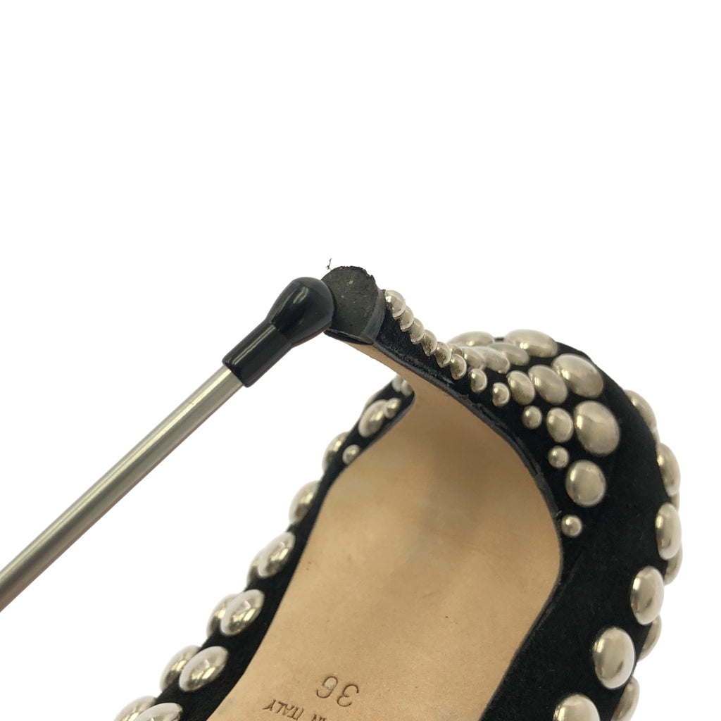 Sergio Rossi | 皮革鉚釘尖頭高跟鞋 | 36碼 | 女士