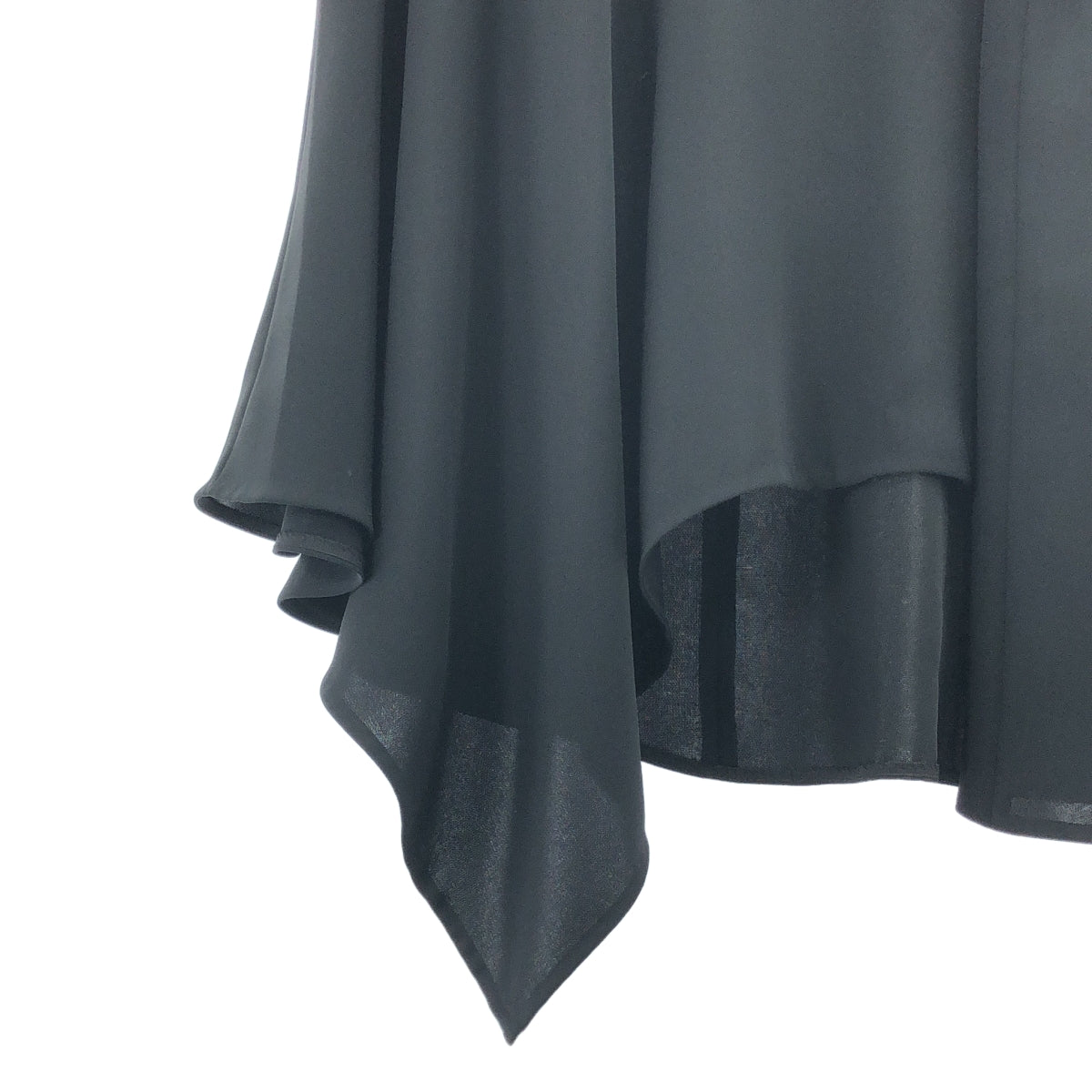 [狀況極佳] ENFOLD | Dry Double-Cloth 不對稱喇叭 PO 襯衫 | 尺寸 38 | 黑色 | 女款