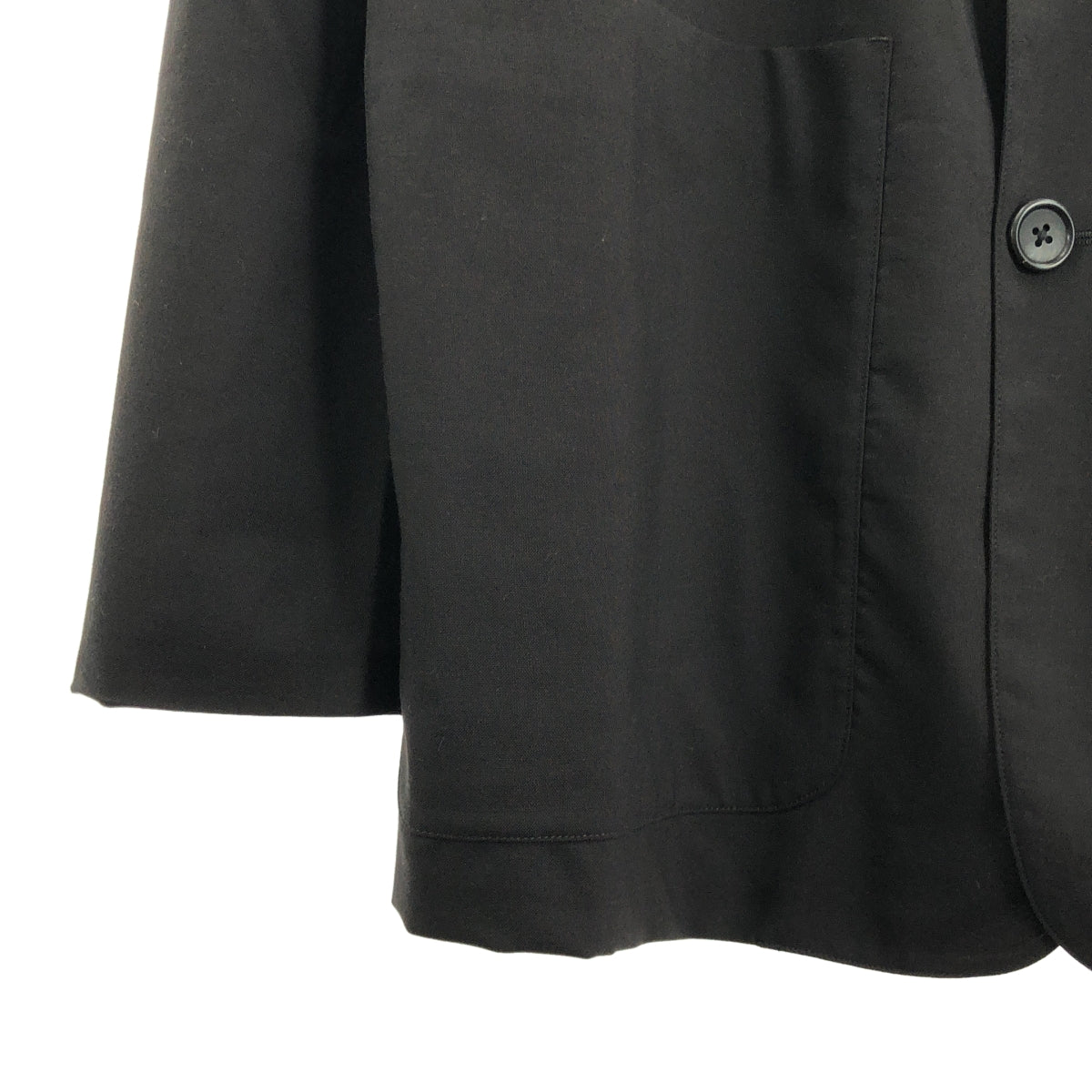 【미품】 MARGARET HOWELL / 마가렛 하웰 | 2022SS | × FOX BROTHERS BROTHERS SUMMER WOOL 2B / 싱글 브레스트 재단 재킷 | M | 블랙 | 남성