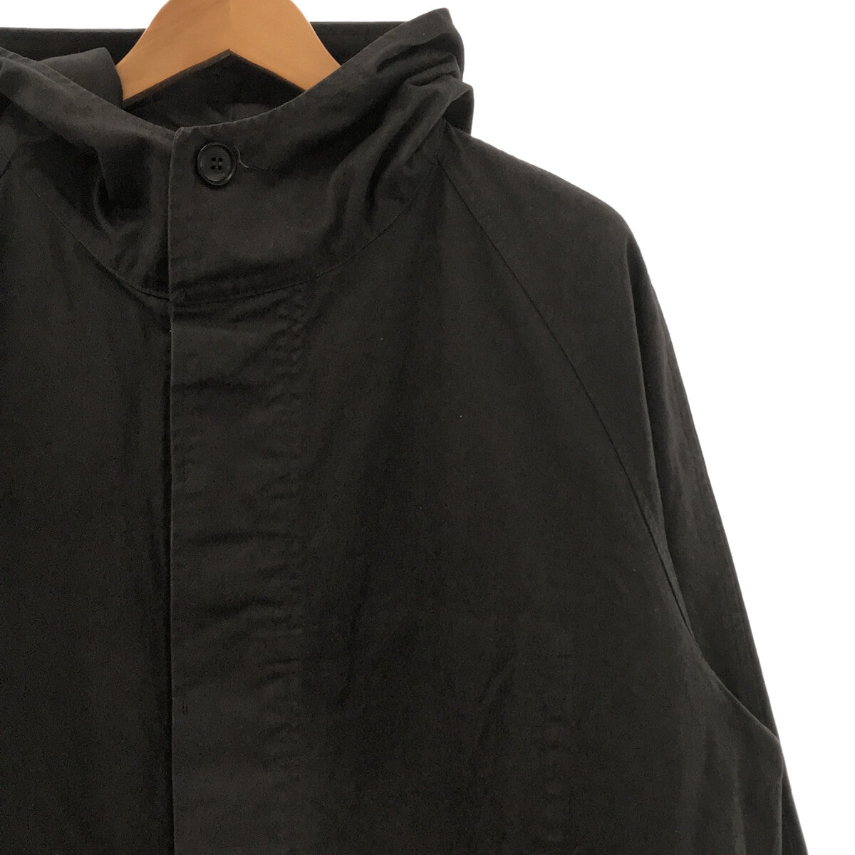 HTS / HTS | HEAVY WEIGHT COTTON TWILL OVERDYE HOODED COAT | 44 | Charcoal Gray | Women's